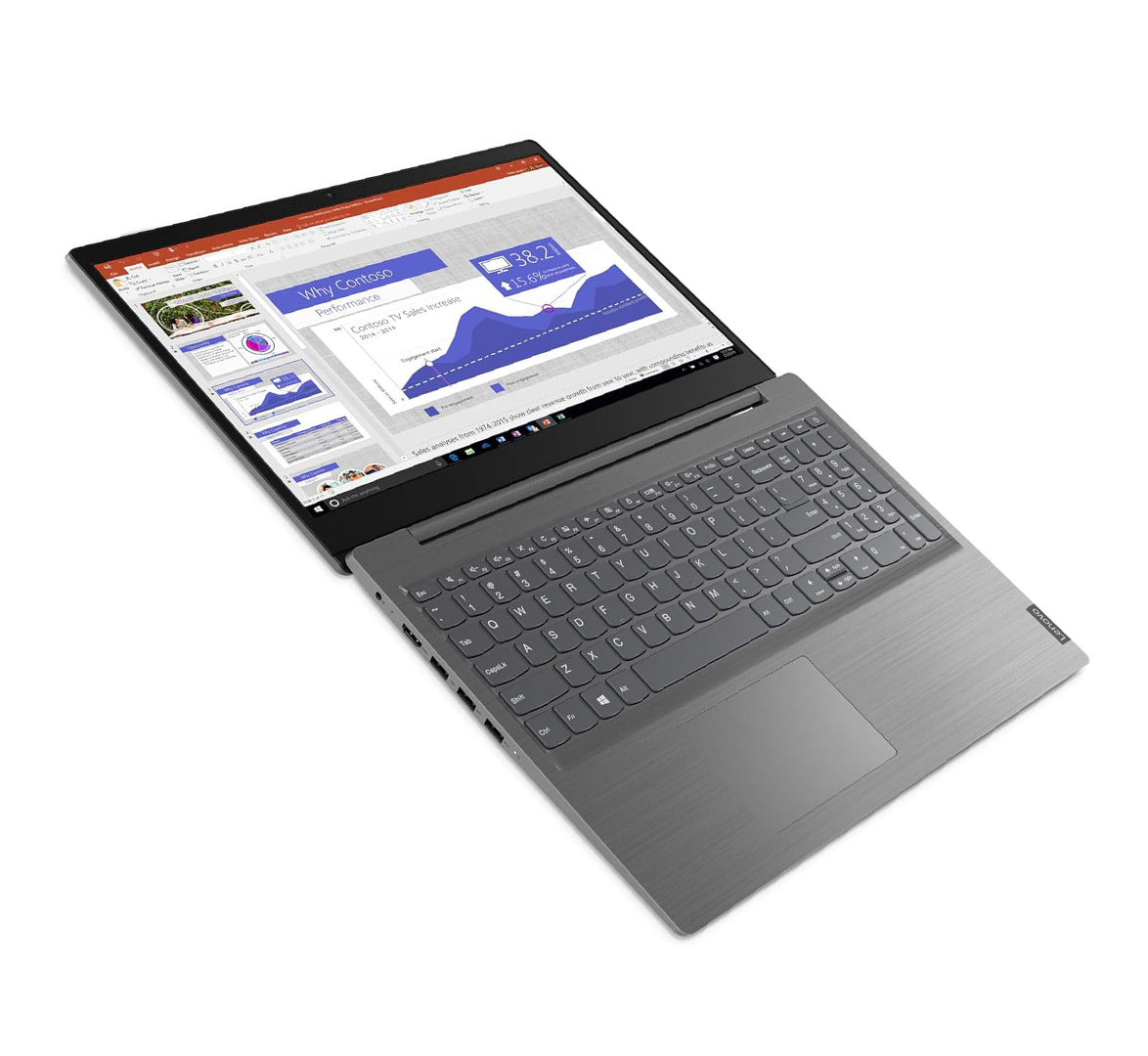 كمبيوتر محمول للأعمال Lenovo V15-ADA، معالج AMD Athlon 3150U، ذاكرة وصول عشوائي (RAM) سعة 8 جيجابايت، قرص SSD سعة 256 جيجابايت، بطاقة رسومات Radeon™ VEGA 3، شاشة مقاس 15 بوصة، نظام التشغيل Windows 10 Pro